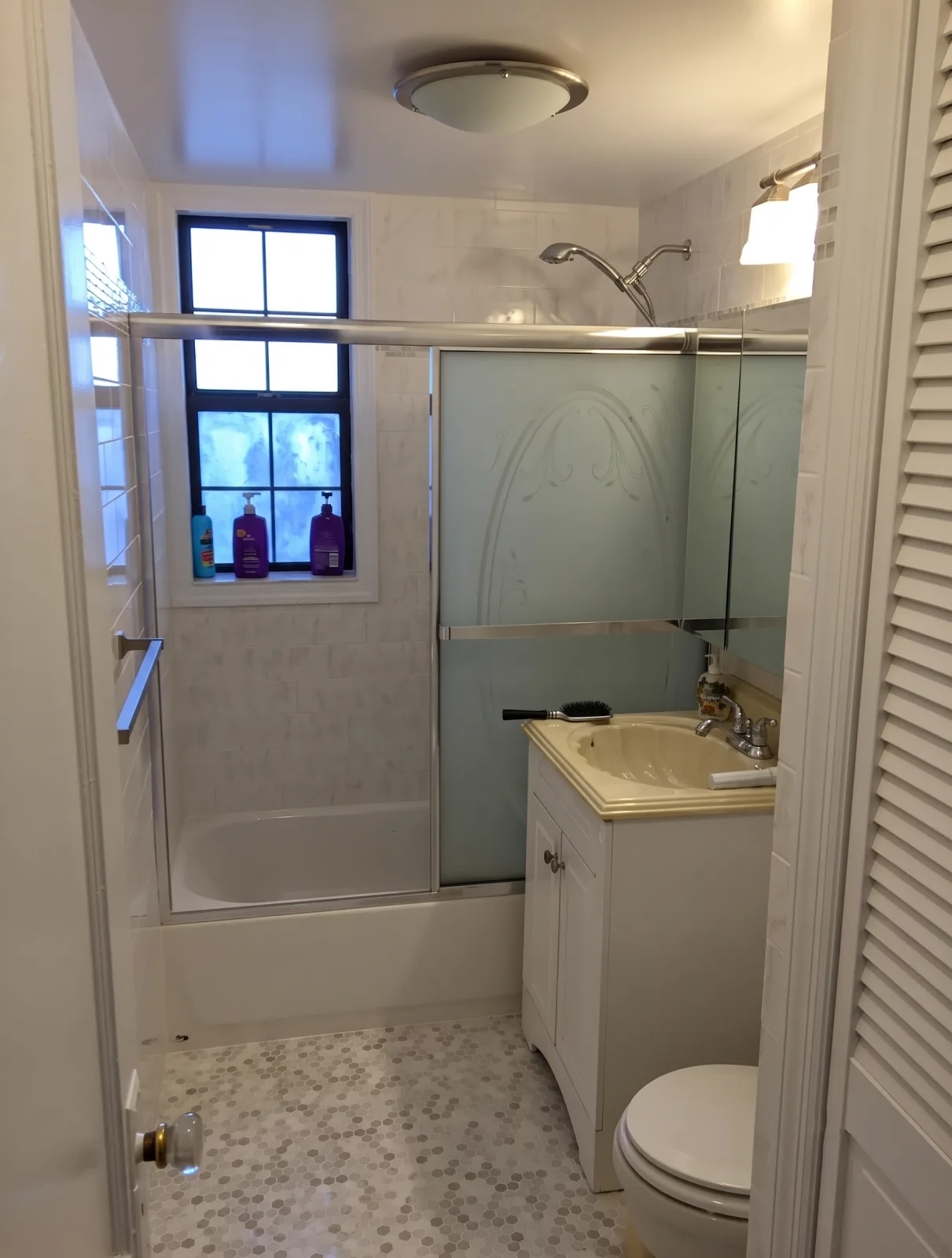 Freshly painted bathroom in an NYC apartment