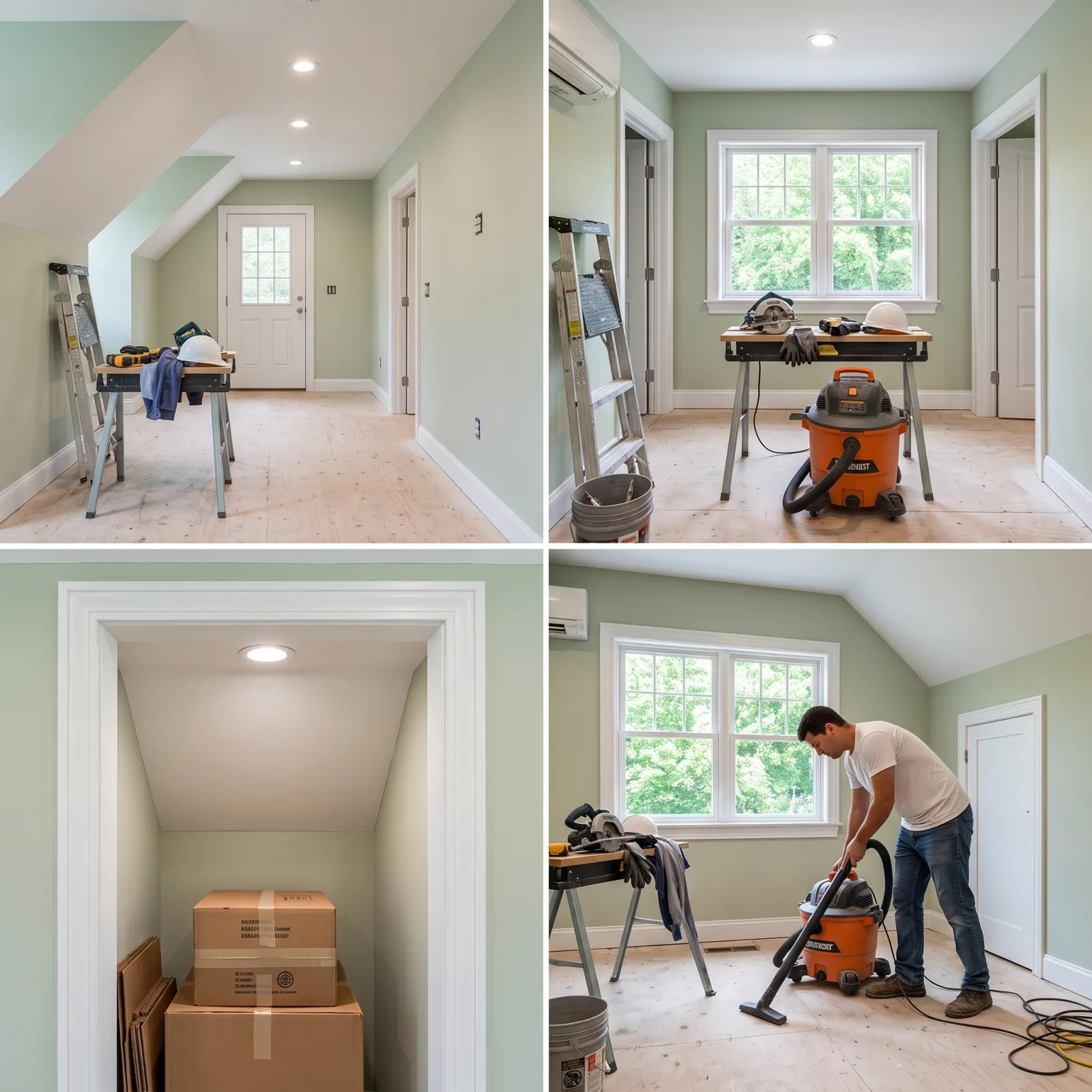 Westchester attic room renovation and repaint in progress