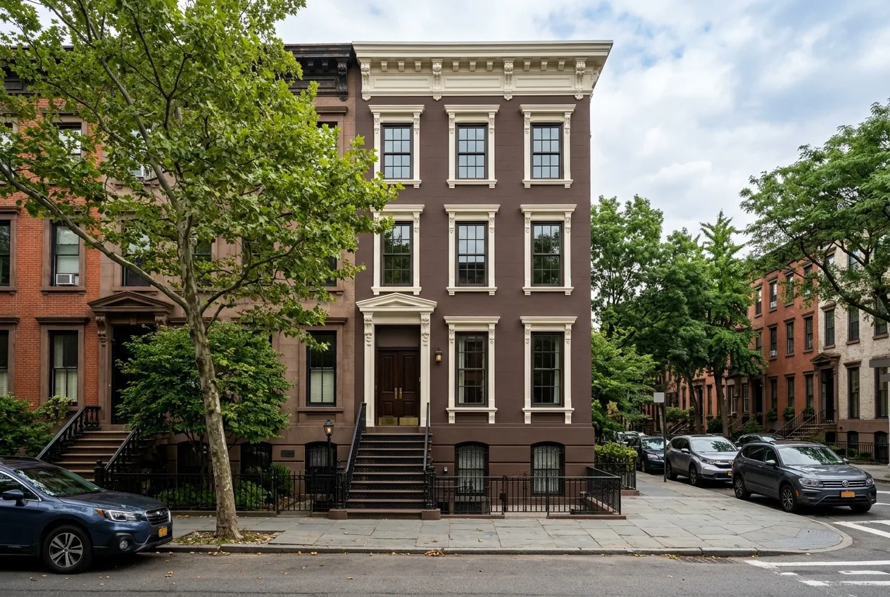 Full exterior repaint of a NYC building facade